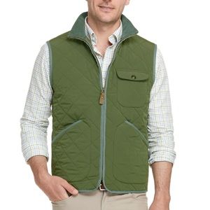 Vineyard Vines Vest Jacket Men’s - Large 
Military Green. Quilted. Full Zip‎